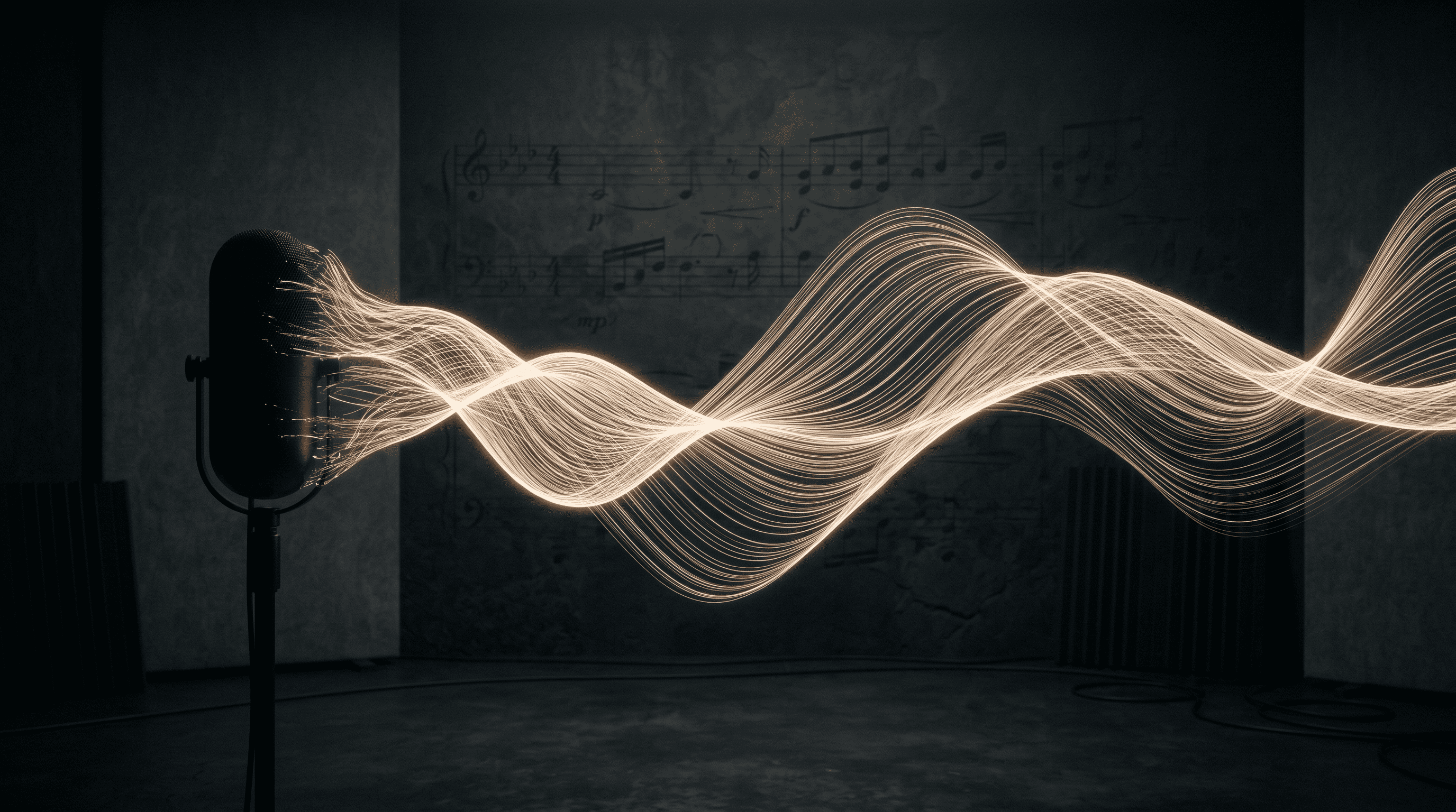 Resleeve audio studio generating voiceover and music for a video