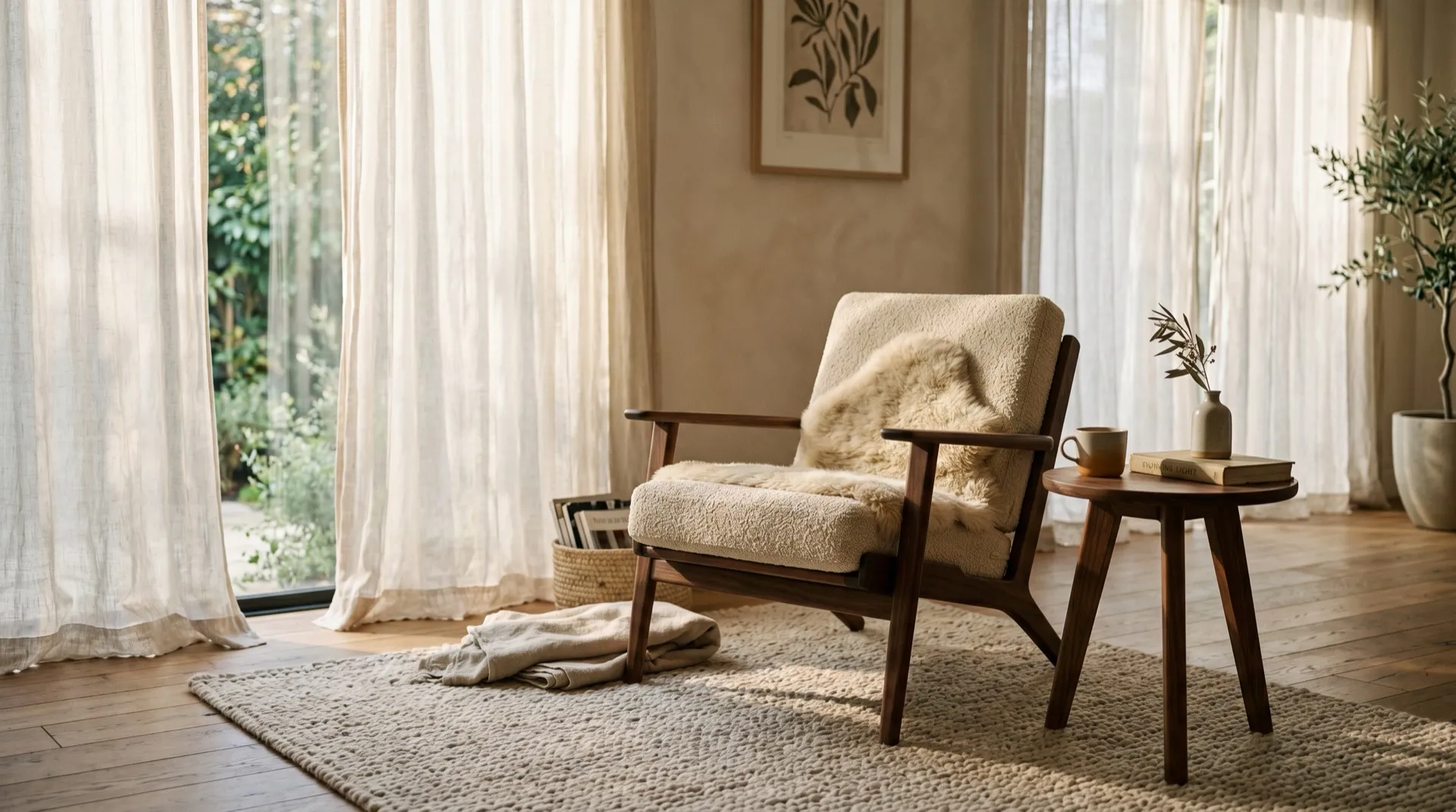 A furniture product placed in a styled room context with Resleeve